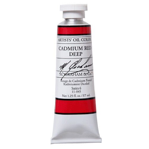 M. Graham & Co., Artists', Oil Paint, 1.25oz, Cadmium Red Deep